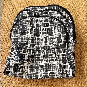 Black and White Madden Girl Cloth Backpack Purse
